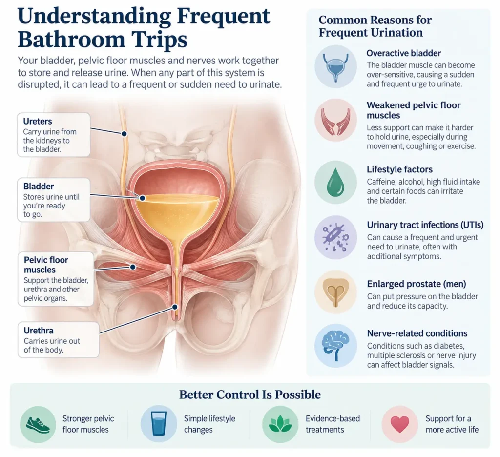urinary incontinence symptoms and treatment options guide detailed infographics by incontinence direct Doncaster